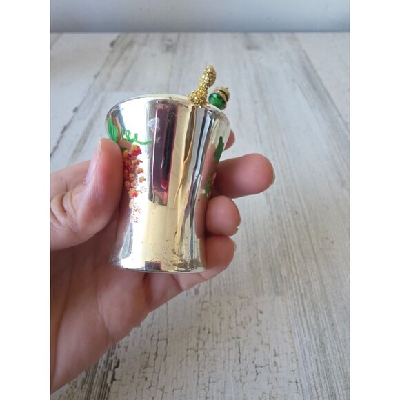 Vintage champagne ice box glass ornament Xmas tree 1974 - Picture 8 of 9